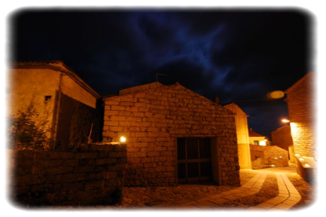 Aggius Centro Storico notturno.