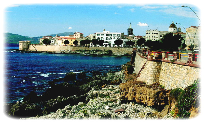 Panorama della città turistica Alghero.