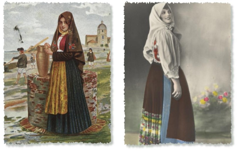 Cabras abito tradizionale femminile Sardegna e donna di Busachi in costume sardo Sardegna Abiti Tradizionali Costume Sardo informazioni