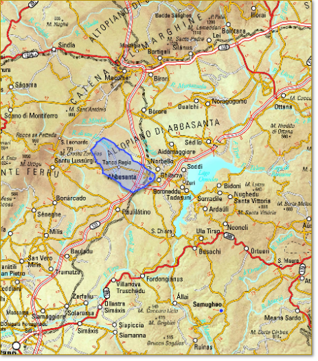 Cartina Abbasanta