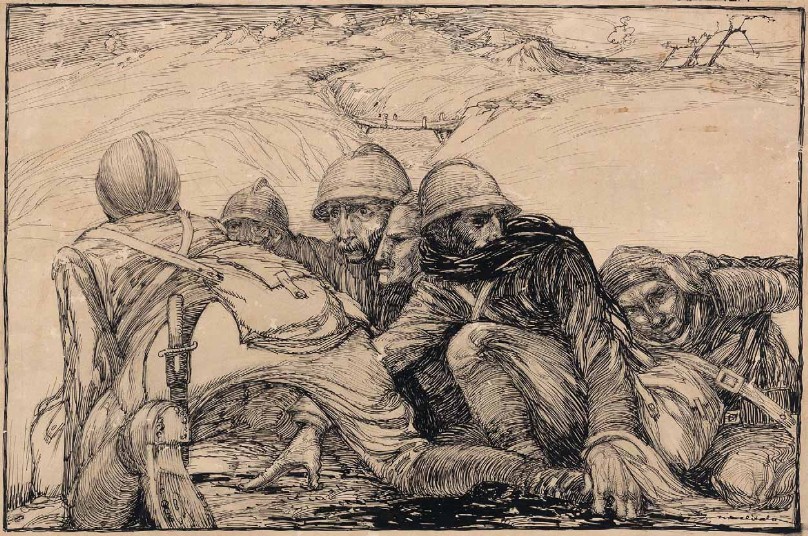 IN TRINCEA (1918), Mario Delitala. IN TRINCEA (1918), Mario Delitala.