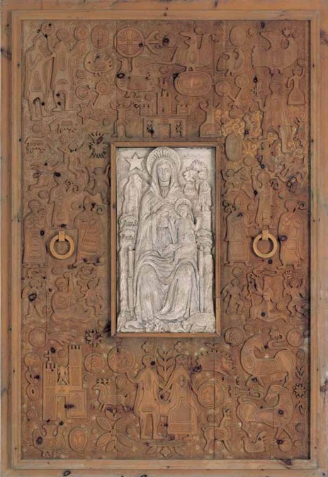 PORTA DELLA SOLITUDINE, 1954 bronzo,chiesa della Solitudine, Nuoro.