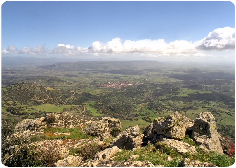Panorama da Vedetta Conca Mraxi Monte Arci