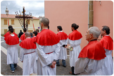 Scano di Monitiferro fase della processione i Riti della Settimana Santa.