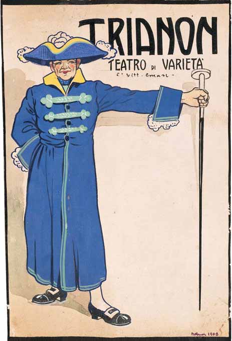 TRIANON TEATRO DI VARIETÀ, 1909, Delitala Mario. TRIANON TEATRO DI VARIETÀ, 1909, Delitala Mario.